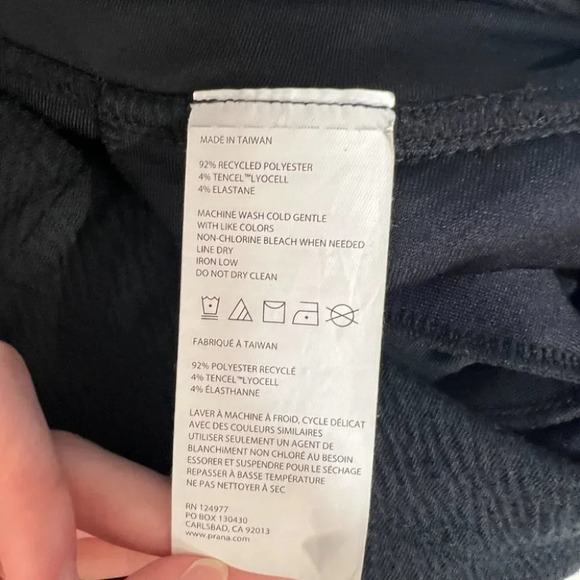 Prana Black Textured Stretchy Pants S Flare - Picture 5 of 6